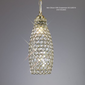 Kudo Antique Brass Crystal Ceiling Lights Diyas Non Electric Crystal Pendant